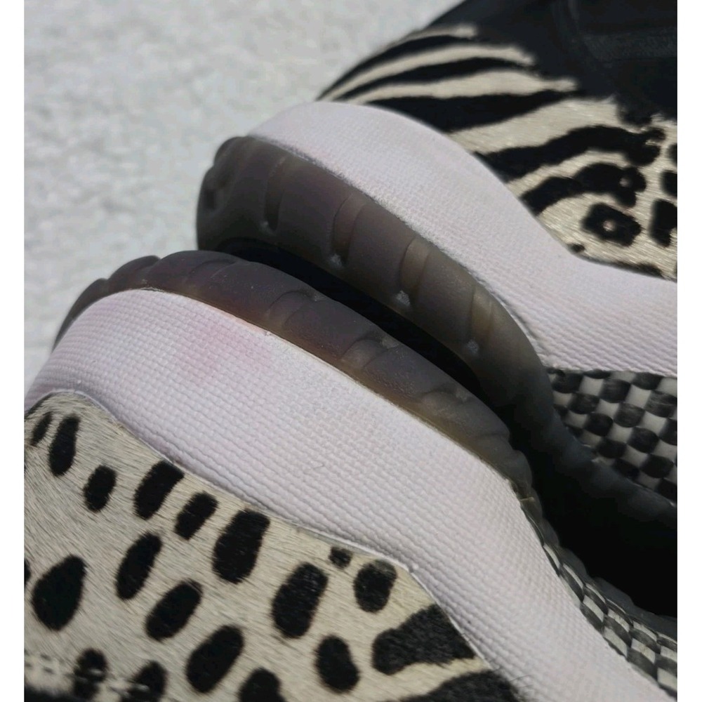Jordan Air Jordan 11 Mid Top Unisex Basketball Sneakers Black/White Animal Print - Picture 5 of 10